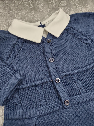 Dr. Kid Infant Boys’ Navy Cotton Knit Suit