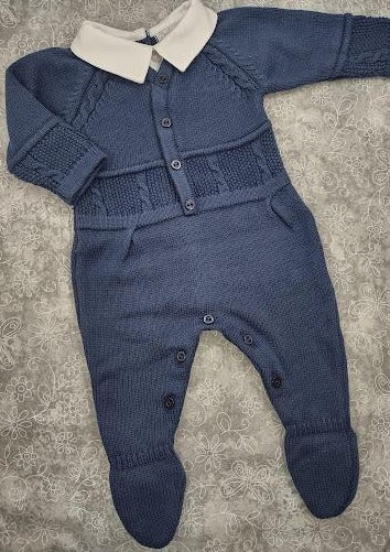 Infant Boys’ Navy Knit Outfit