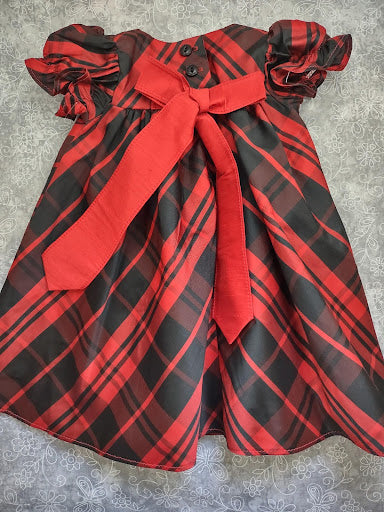 Swea Pea and Lilli-Infant/Toddler Red & Black Plaid Holiday Dress C537