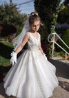 Exclusive Designer "Moon and Star" - Maria Communion Beaded Dress