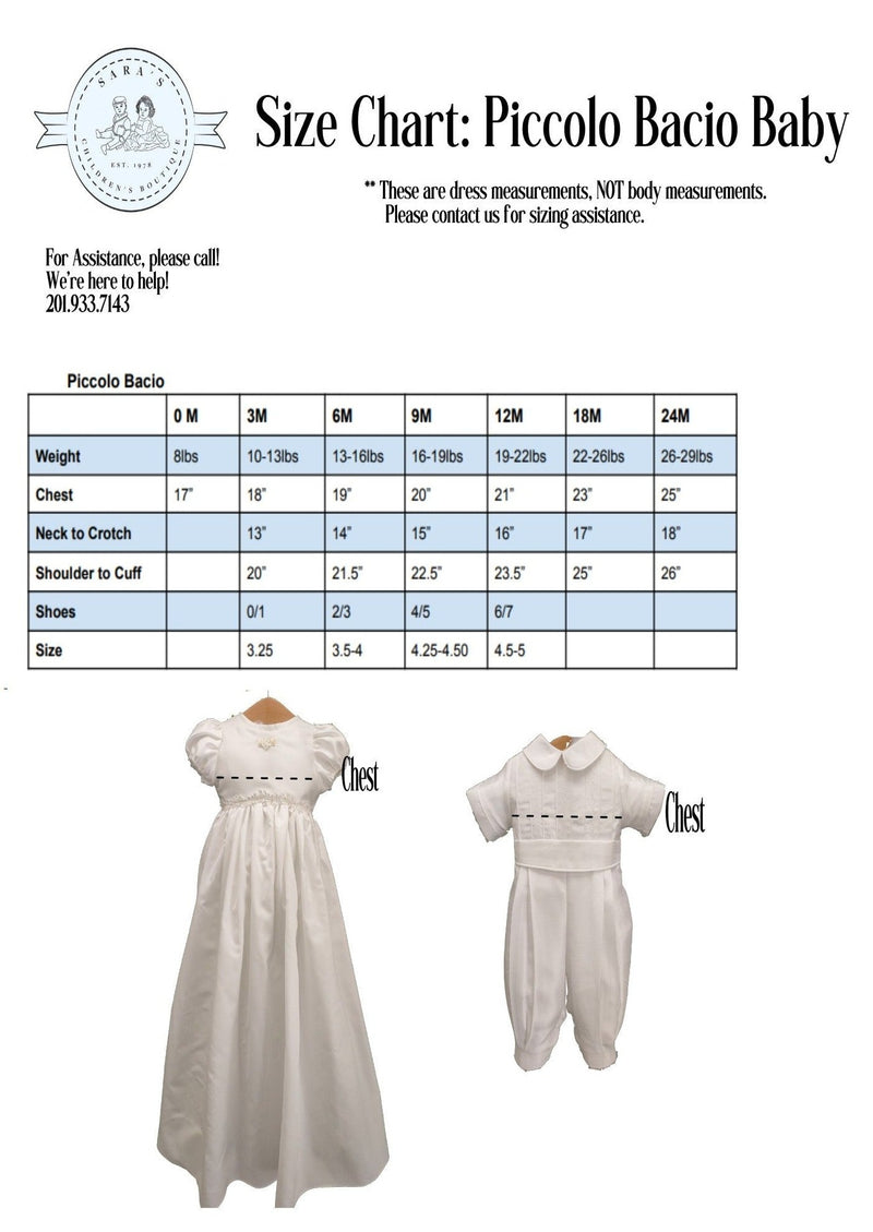 Piccolo Bacio Couture Girls' Royal Baptism Dress Karenina