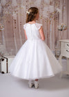 Rosabella Tea Length Scalloped Lace Communion Gown - RB605