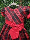 Swea Pea and Lilli -Red & Black Plaid  Taffeta Holiday Dress-C532