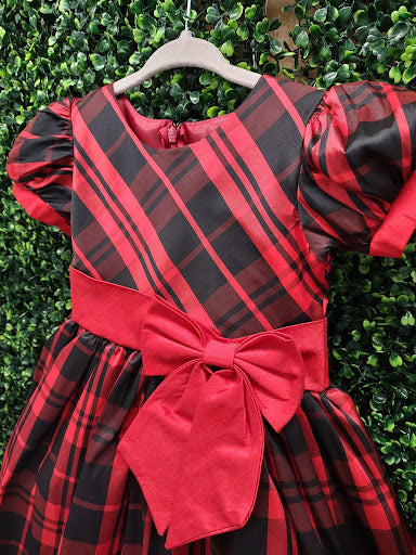 Swea Pea and Lilli -Red & Black Plaid Taffeta Holiday Dress-C532 4 Toddler / Red Swea Pea and Lilli -Red & Black Plaid Taffeta Holiday Dress-C532 4 Toddler / Red