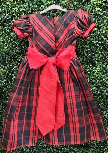 Swea Pea and Lilli -Red & Black Plaid Taffeta Holiday Dress-C532 4 Toddler / Red Swea Pea and Lilli -Red & Black Plaid Taffeta Holiday Dress-C532 4 Toddler / Red