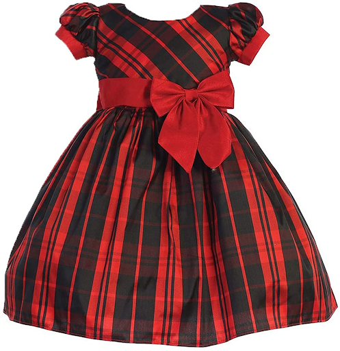 Swea Pea and Lilli -Red & Black Plaid Taffeta Holiday Dress-C532 4 Toddler / Red Swea Pea and Lilli -Red & Black Plaid Taffeta Holiday Dress-C532 4 Toddler / Red