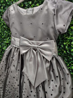 Silver & Black Polka Dot Holiday Dress