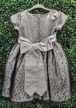 Silver & Black Polka Dot Holiday Dress