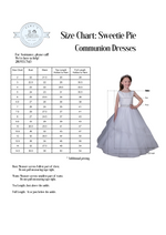 Sweetie Pie Communion Gown with Lace Cap Sleeve and Shimmer Tulle Skirt - 4064