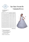 Sweetie Pie Tea Length Lace Communion Gown with Pearl Belt - 4054