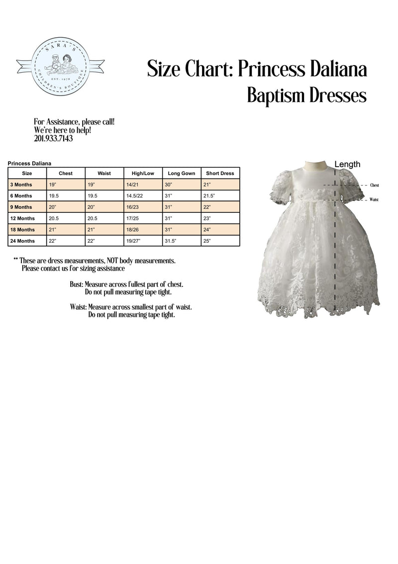 Princess Daliana 3D Floral Lace Full Length Dress DL Y2070L