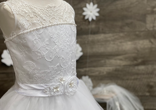 macis designs communion dresses Macis Design - Exclusive Communion Dress in Ivory Color