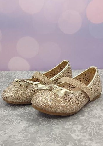 Toddler Girls’ Gold Ballerina Flats