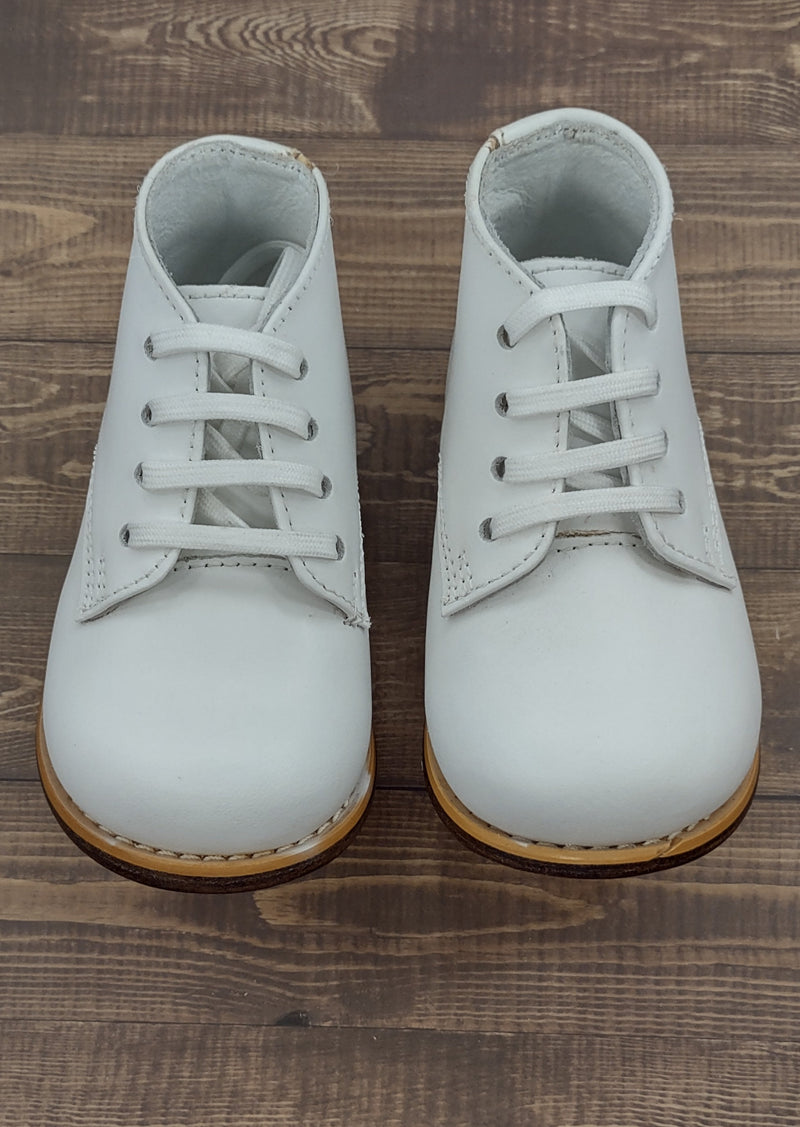 boys leather walking shoe white