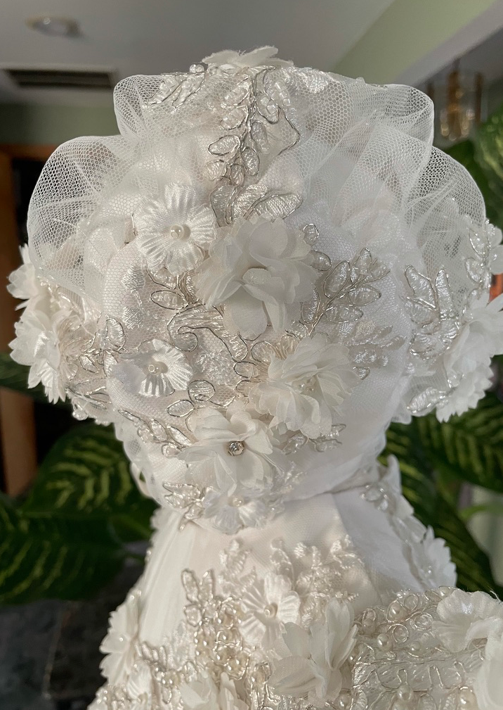 Sara’s Exclusive Christie Helene Couture Gown with Flowers