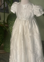Piccolo Bacio - Corded Lace and Silk Christening Gown and Coat -Trina