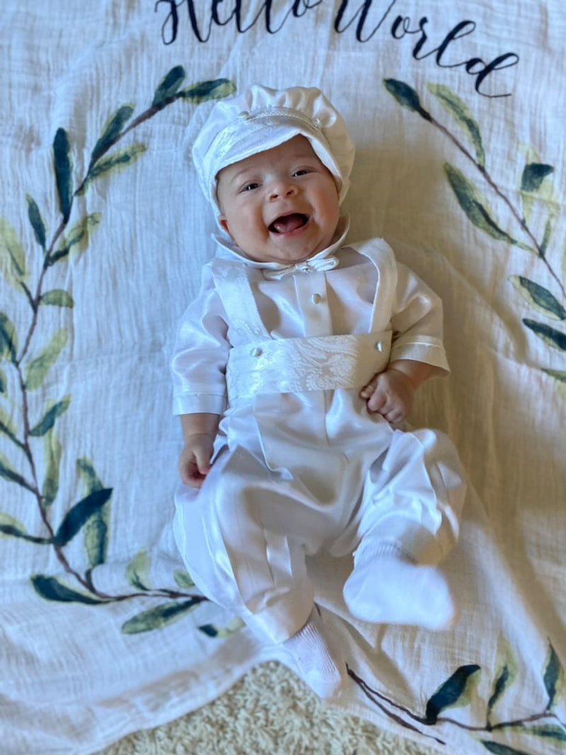 Piccolo Bacio Renzo Boys' Baptism Outfit with Suspenders – Sara's