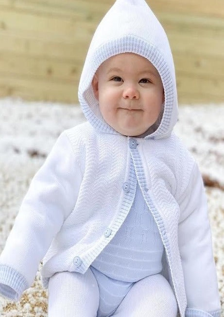 Knit Cotton Hooded Sweater