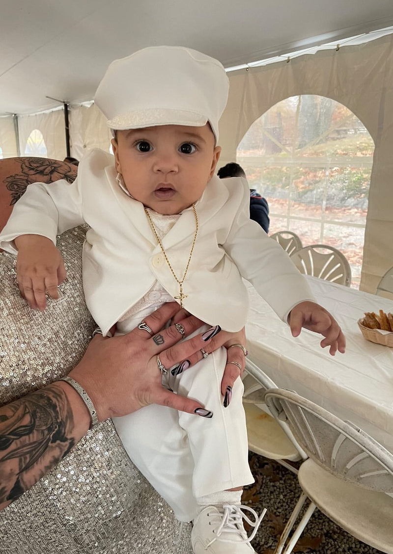 Michelina Bimbi Boys Brocade Vest Christening Outfit – Sara's