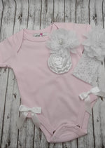 Ribbons and Bows Onesie 2 Pc Set
