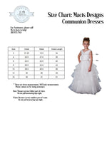 Macis Design Scallop Lace and Satin Communion Gown T1881